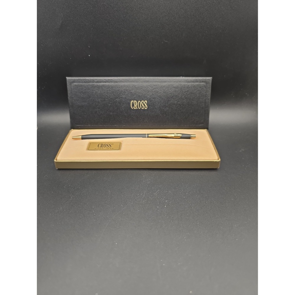 Cross Classic Century Black Satin Gold Ballpoint Pen 2502 w Box Working
